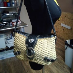 Cute straw shoulder bag